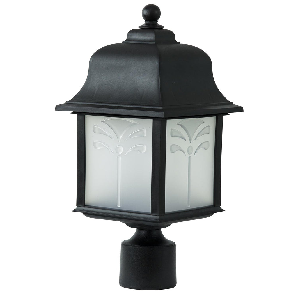 SUNLITE GU24 Orchid Style Collection Black Outdoor Post Lights
