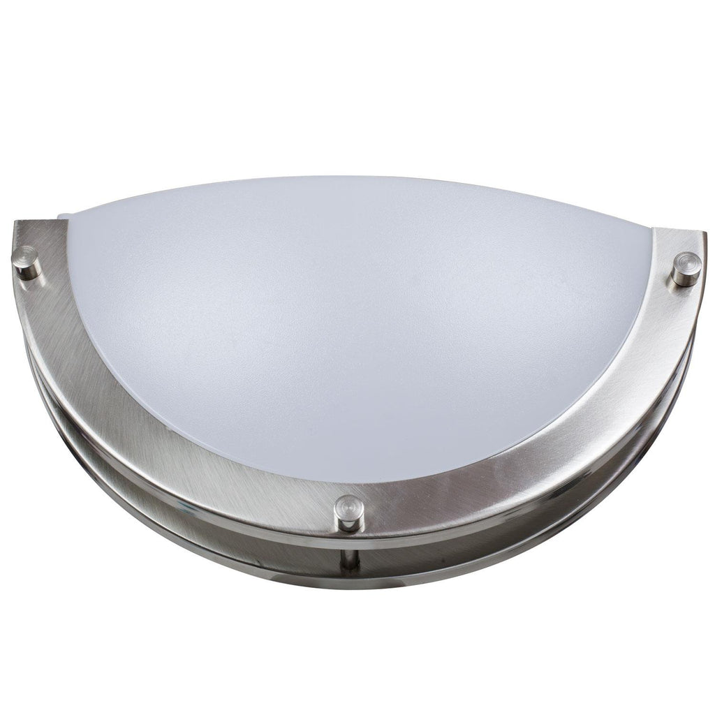 SUNLITE 12w LED Half Moon Wall Sconce in Brushed Nickel finish - 3000k