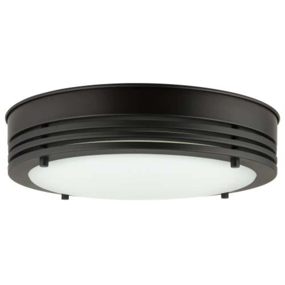 Sunlite 13in LED 3000K Warm White Band Flush Decorative Fixture - Black Finish