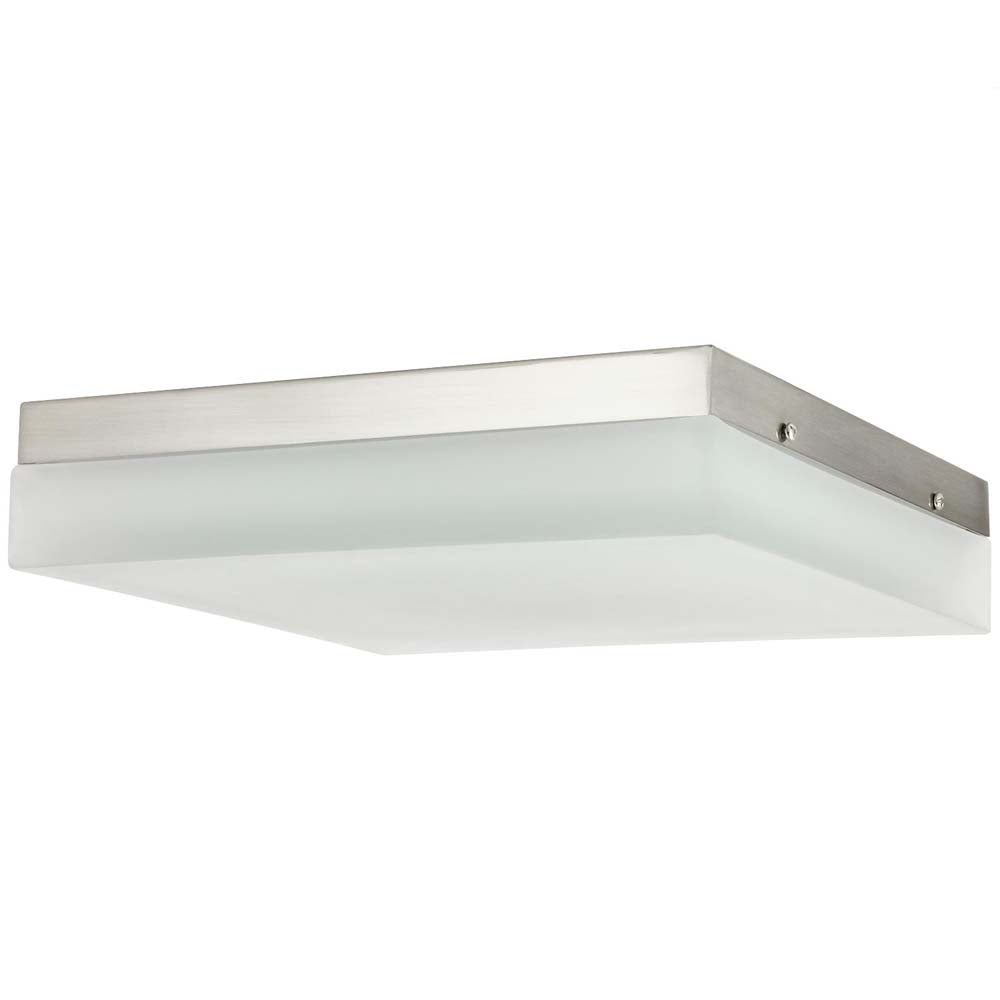 Sunlite 49099-SU 12" Square  Solid Band Fixture 2700K Warm White Brushed Nickel