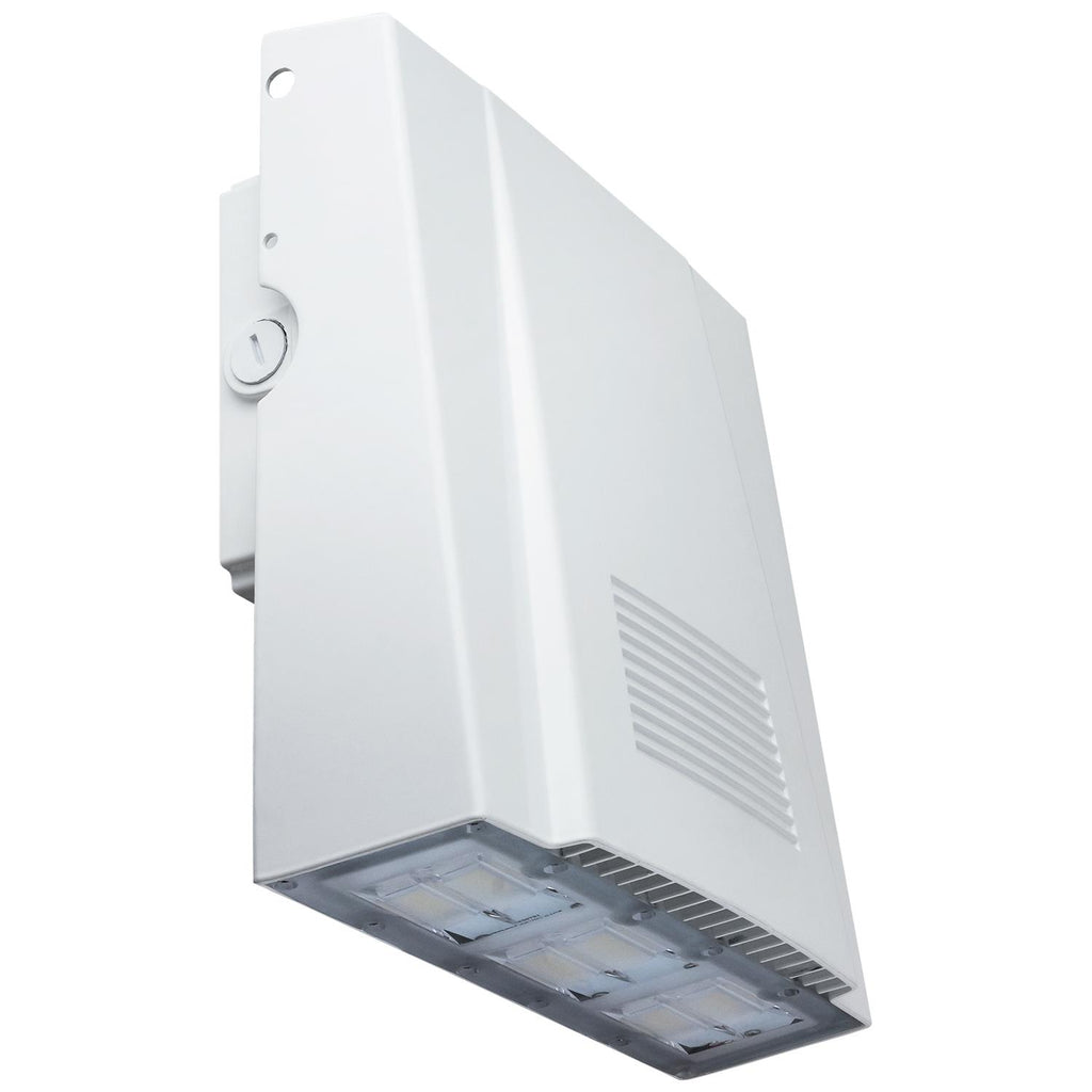 Sunlite 49168-SU 75w LED Slim Profile Wall Pack Fixture in White Finish 5000k