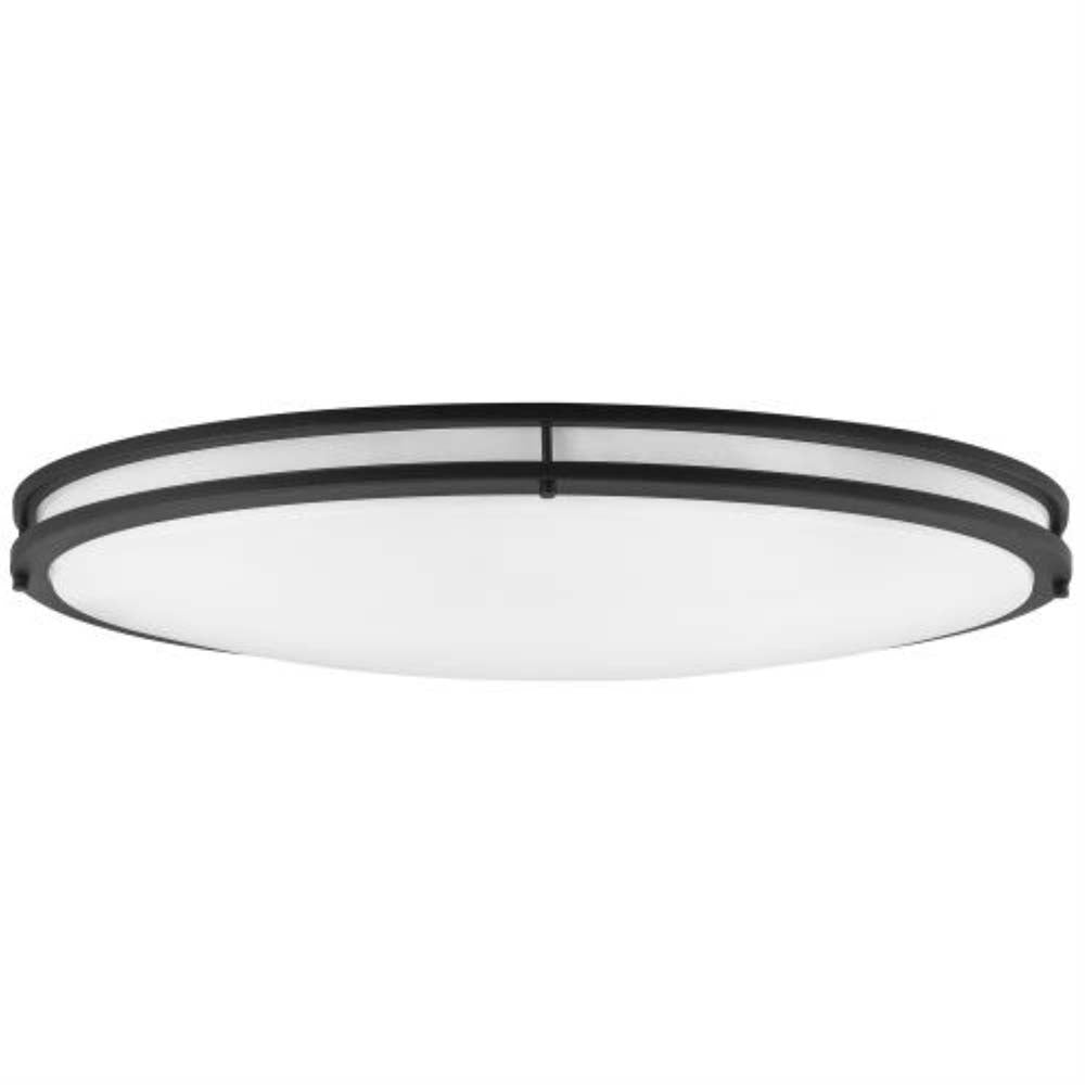 Sunlite 32-in Oval LED Double Band Fixture CCT Tunable Black Finish