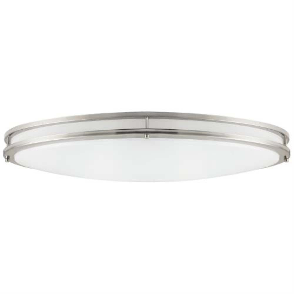 Sunlite 32-in Round LED Double Band Fixture CCT Tunable Brushed Nickel Finish