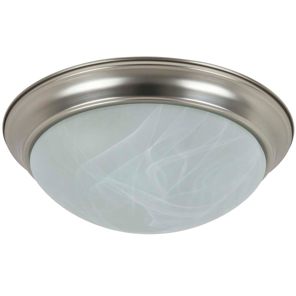 Sunlite 17w 120v 14-in Brushed Nickel 4000k Cool white Decorative Dome Fixture