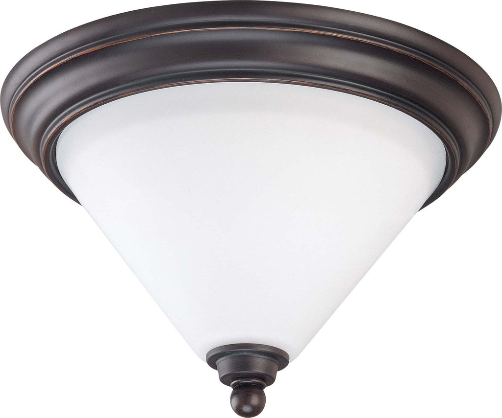 Nuvo Bridgeview - 1 Light 11 inch Flush Dome - Satin White Glass