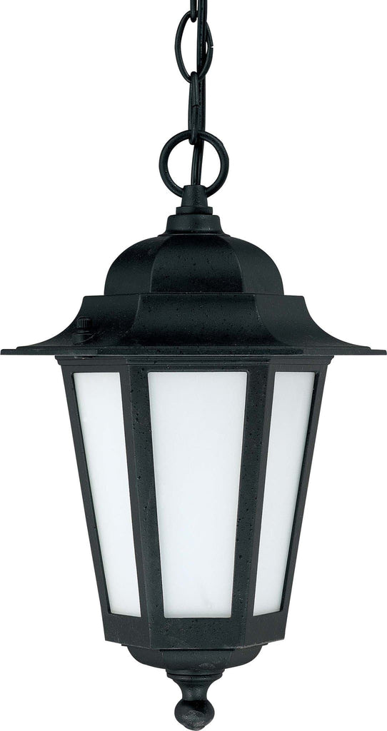 Nuvo Cornerstone ES - 13in - CFL Hanging Lantern w/ Satin White Glass, 13w GU24