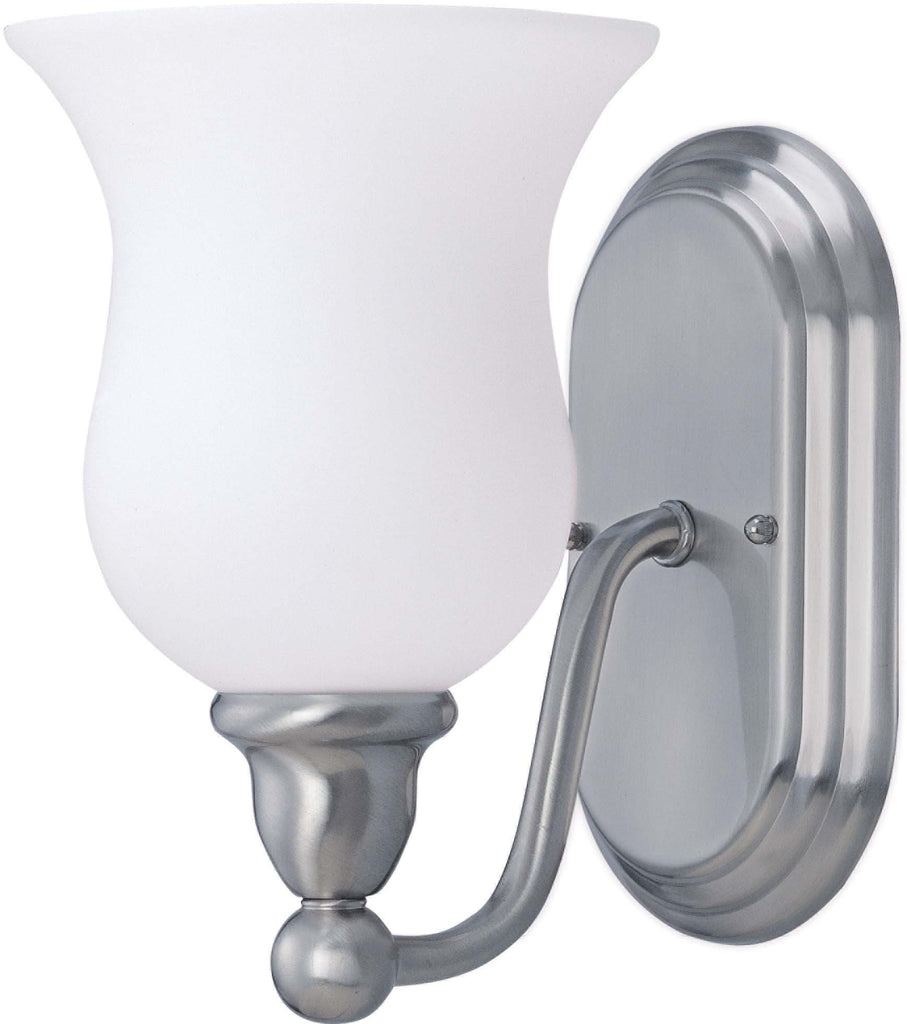Nuvo Glenwood ES - 1 Light Vanity w/ Satin White Glass - (Lamp Included)