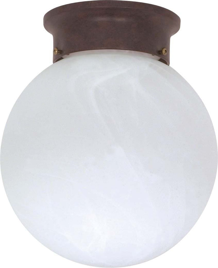 Nuvo 1 Light - 8 inch - Ceiling Mount - Alabaster Ball