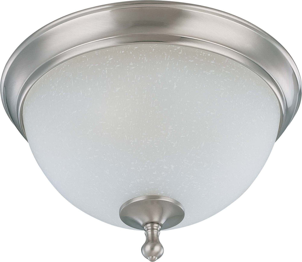 Nuvo Bella - 2 Light 13 inch Flush Dome w/ Frosted Linen Glass