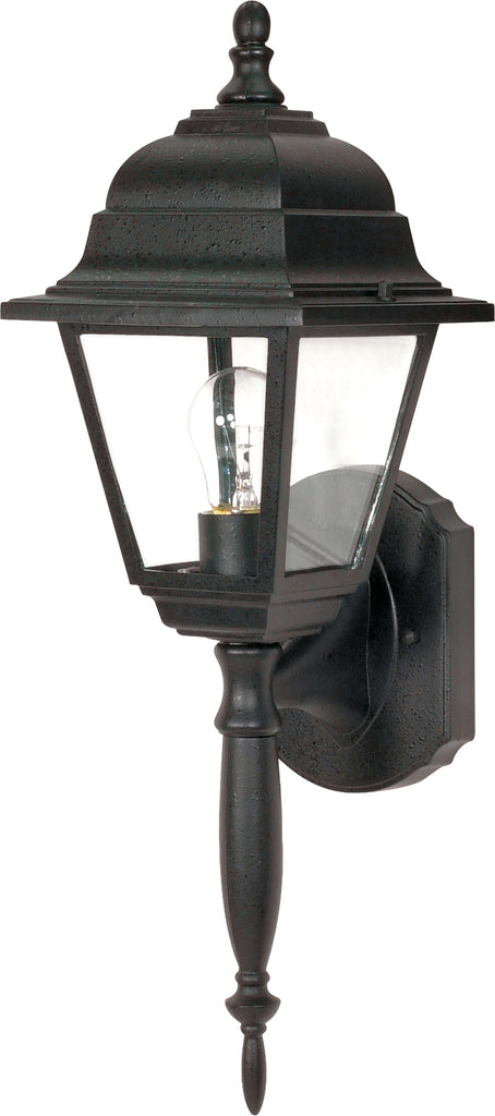 Briton 1-Light Wall Lantern Outdoor Light Fixture in Textured Black Finish