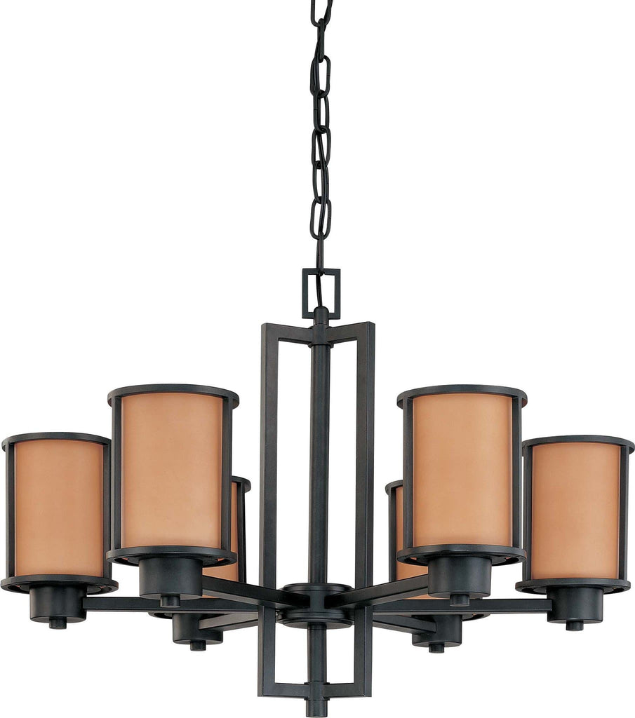 Nuvo Odeon ES - 6 Light Chandelier w/ Parchment Glass - (6) 13w GU24 Lamps Included