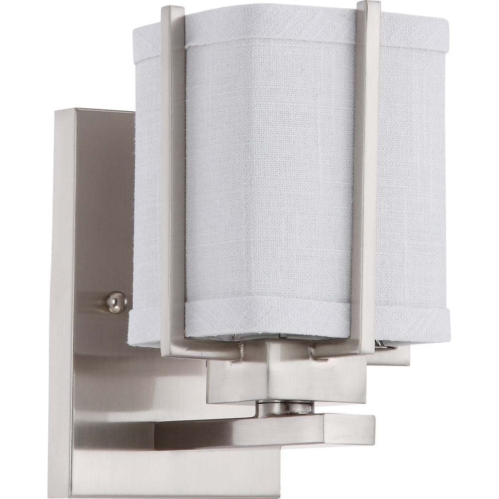 Nuvo Logan ES - 1 Light Vanity w/ Slate Gray Fabric Shade - (1) 13w GU24 Lamp Included