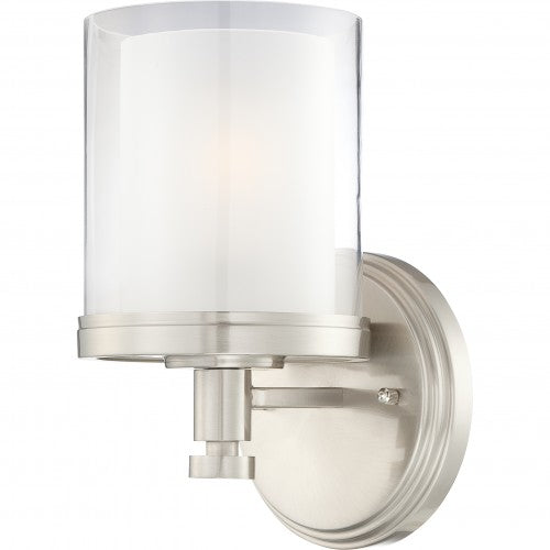 Nuvo Decker - 1 Light Vanity Fixture w/ Clear & Frosted Glass