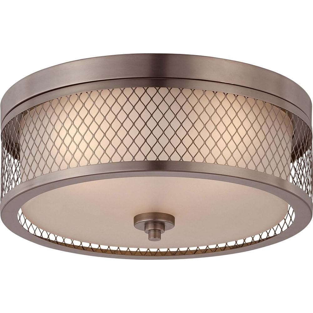 Nuvo Fusion - 3 Light Flush Dome Fixture w/ Russet Glass