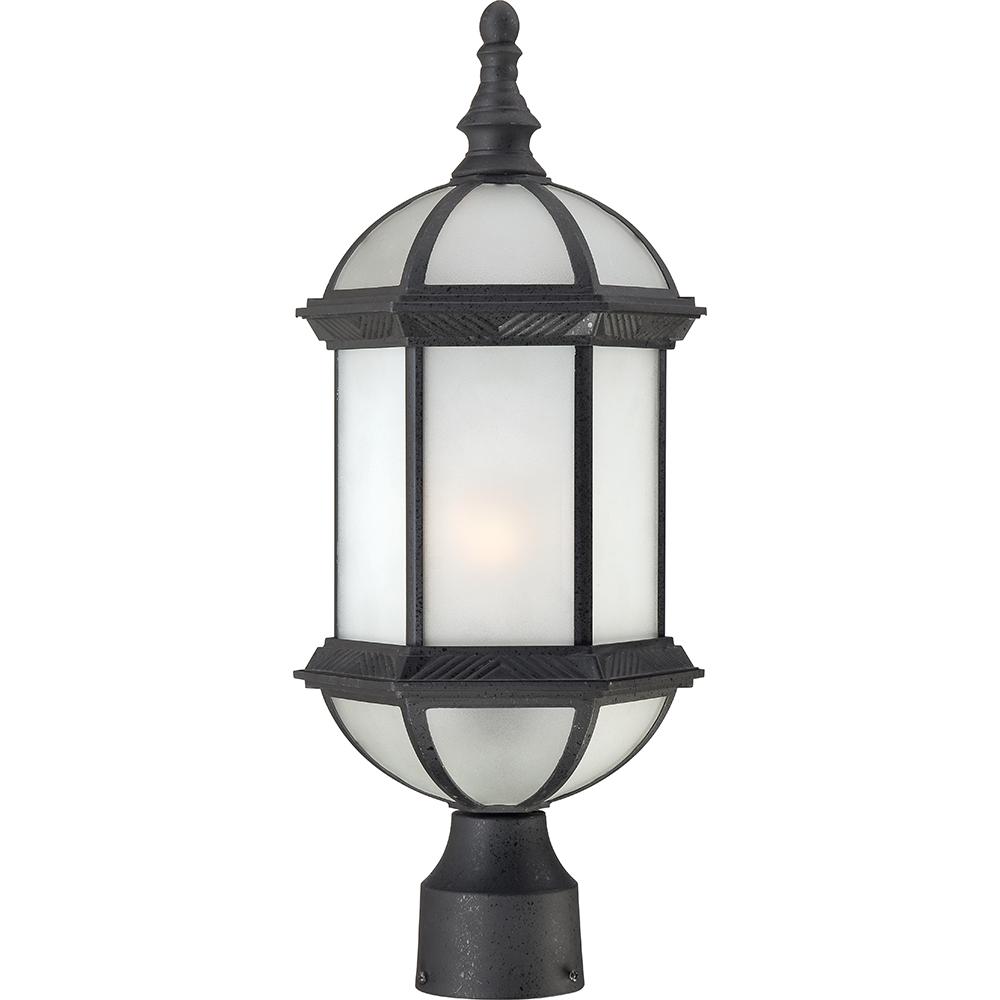 Boxwood ES - 1 Light - 19" Outdoor Post W/ Frosted Glass - Bulb Included