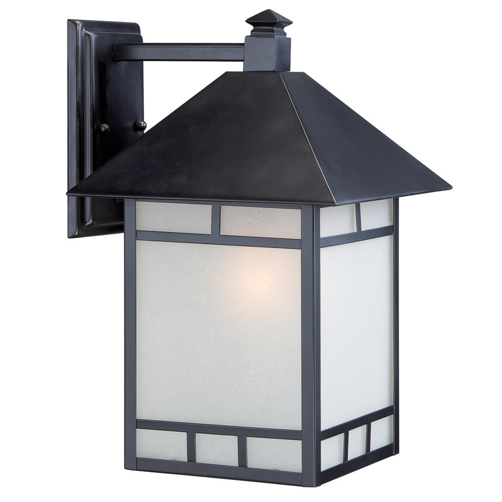 Drexel 1 LT 10" Outdoor Wall Fixture w/ Frosted Seed Glass