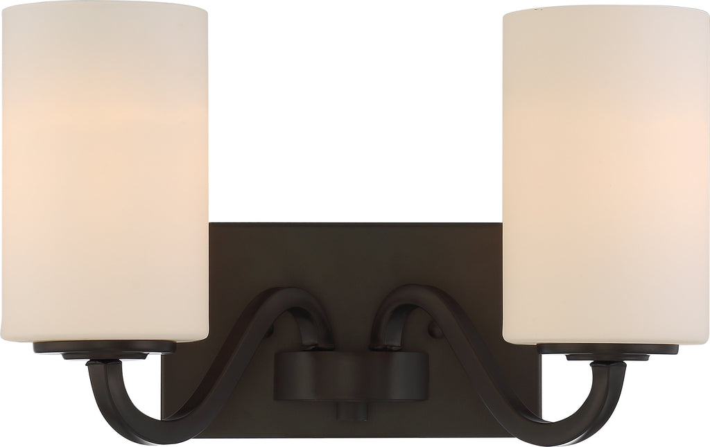 Willow 2-Light Wall Mounted Vanity & Wall Light Fixture in Forest Bronze Finish