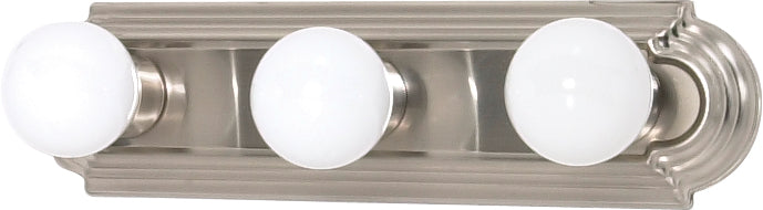 3-Light Wall Mounted Vanity & Wall Light Fixture in Brushed Nickel Finish