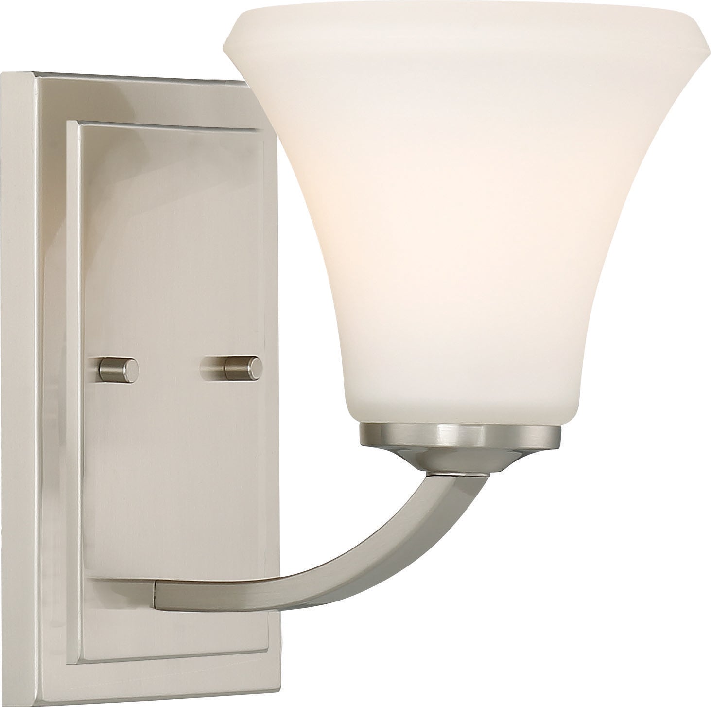 Fawn 1-Light Wall Mounted Vanity & Wall Light Fixture in Brushed Nicke ...