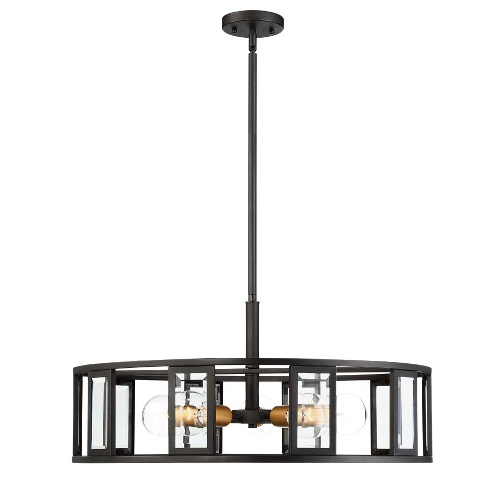 Payne 5-Light Pendants Mounted Pendant Light Fixture in Midnight Bronze Finish