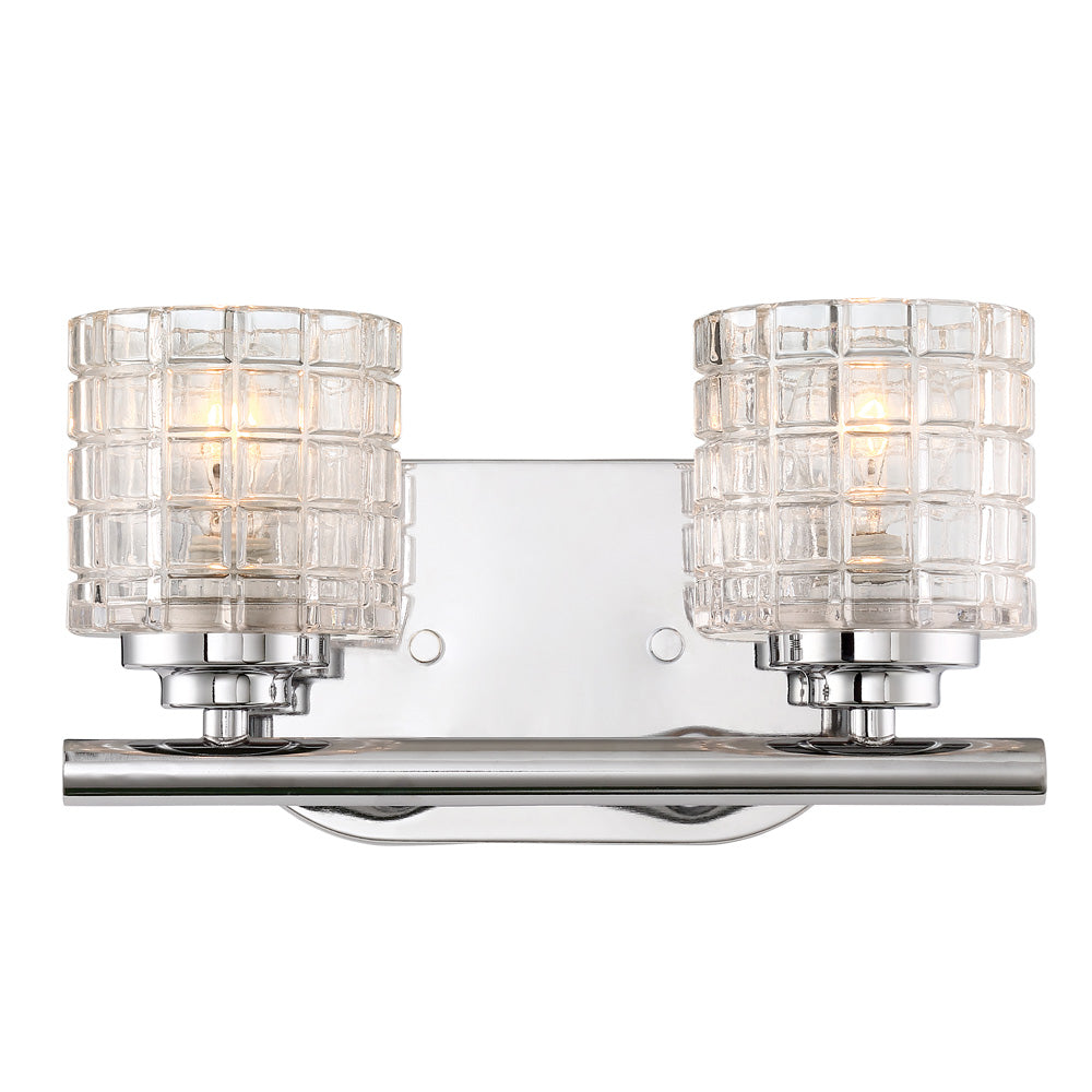 Votive 2-Light Wall Mounted Vanity & Wall Light Fixture in Polished Nickel Finish