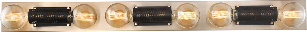 Nuvo 60w G25 Passage Wall 6-Light 120v Copper Brushed Brass with Black finish