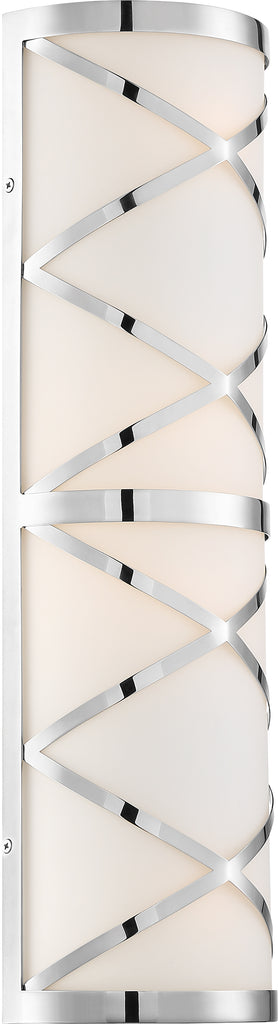 Nuvo 100W A19 Sylph Wall 4-Light 120v Polished Nickel & Satin White Shade