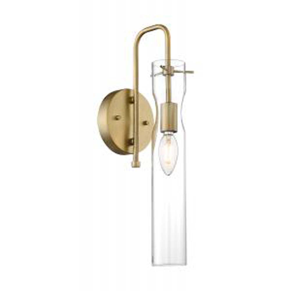 Nuvo Spyglass 1-Light Wall Sconce w/ Vintage Brass Finish