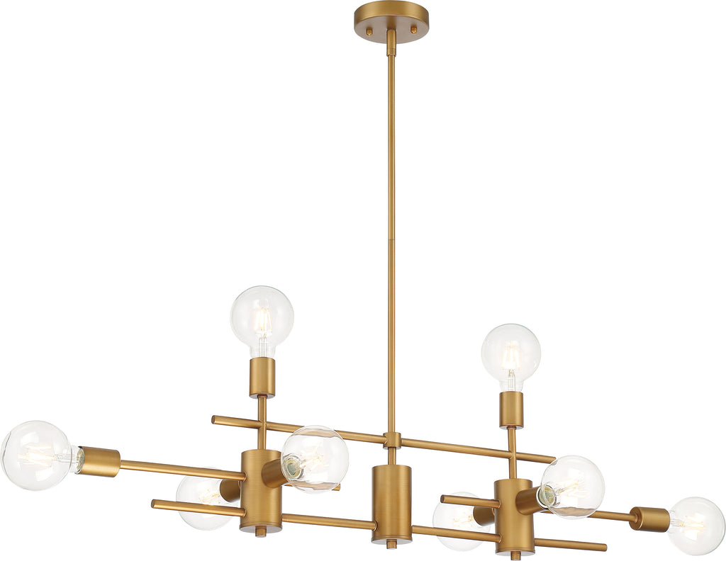 Nuvo 60w G25 Delphi Island Pendants 8-Light 120v Aged Gold finish