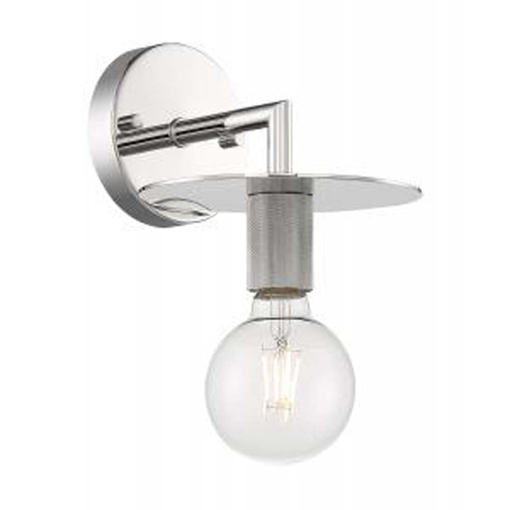 Nuvo Bizet 1-Light Wall Sconce w/ Polished Nickel Finish