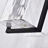 Vernal Large Wall Lantern Matte Black with Clear Water Glass_6