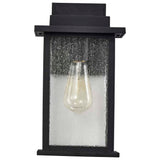 Sullivan Medium Wall Lantern Matte Black with Clear Seeded Glass_2