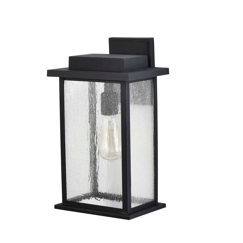 Sullivan Medium Wall Lantern Matte Black with Clear Seeded Glass