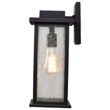 Sullivan Large Wall Lantern Matte Black with Clear Seeded Glass_1