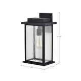 Sullivan Large Wall Lantern Matte Black with Clear Seeded Glass_4