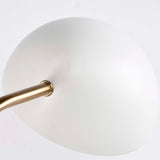 Trilby 1-Light Wall Sconce Matte White with Burnished Brass_4