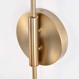 Trilby 2-Light Wall Sconce Matte White with Burnished Brass_2
