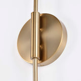 Trilby 2-Light Wall Sconce Matte White with Burnished Brass_4