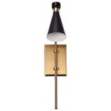 Prospect 1-Light Wall Sconce Matte Black with Burnished Brass_2