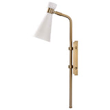 Prospect 1-Light Wall Sconce Matte White with Burnished Brass_3