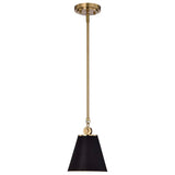 Dover 1-Light Small Pendant Black with Vintage Brass_1