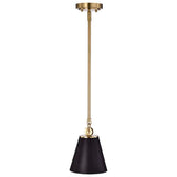 Dover 1-Light Small Pendant Black with Vintage Brass_2