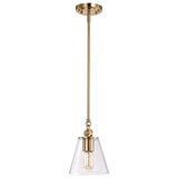 Dover 1-Light Small Pendant Vintage Brass with Clear Glass_3