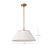 Dover 3-Light Large Pendant White with Vintage Brass_3