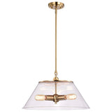 Dover 3-Light Large Pendant Vintage Brass with Clear Glass_1