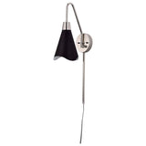 Tango 1-Light Wall Sconce Matte Black with Polished Nickel