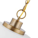 Colony 1-Light Small Pendant Matte White with Burnished Brass_1