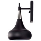 Phoenix 1-Light Wall Sconce Matte Black with Polished Nickel_2