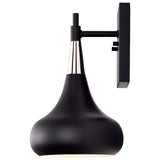 Phoenix 1-Light Wall Sconce Matte Black with Polished Nickel_3