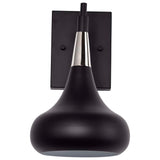 Phoenix 1-Light Wall Sconce Matte Black with Polished Nickel_4